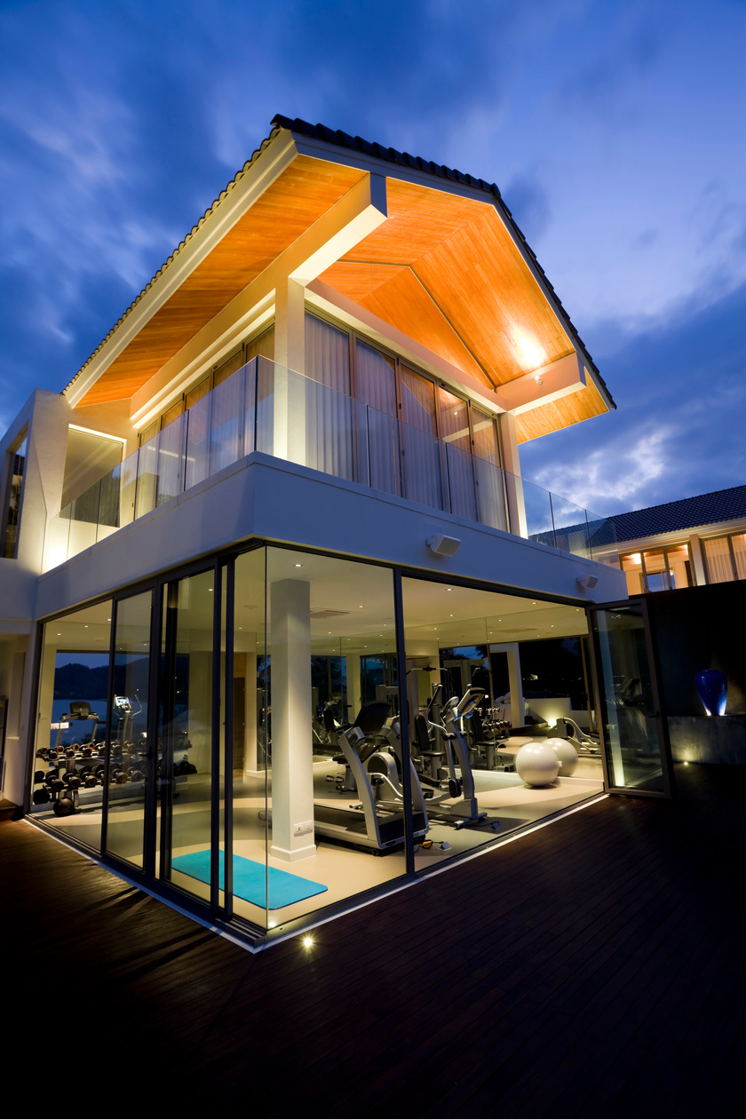 fitness gym health club luxury villa house